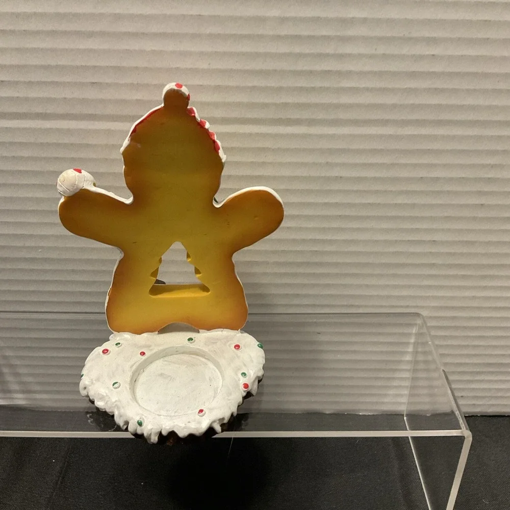 Set Of Two Gingerbread People tea light candle holders Christmas Holiday‎